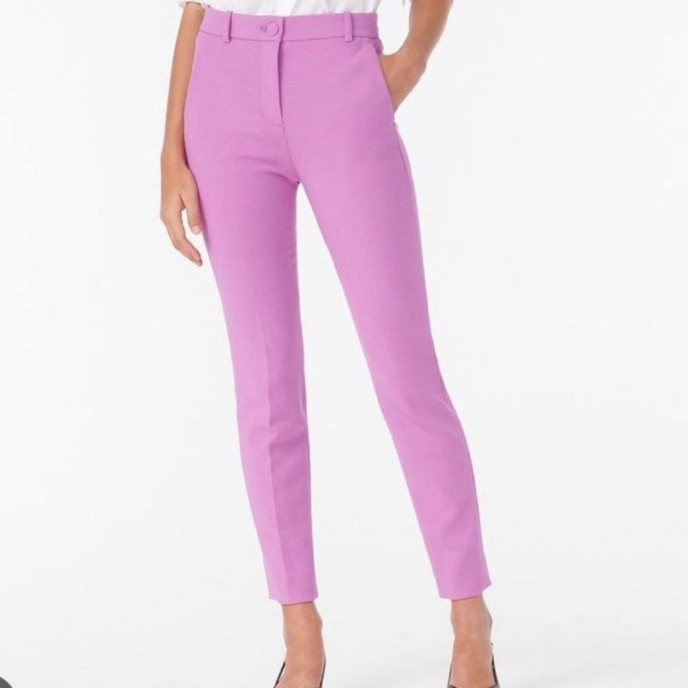 J Crew High Rise Cameron Pant Four Season Stretch Size 4 Purple